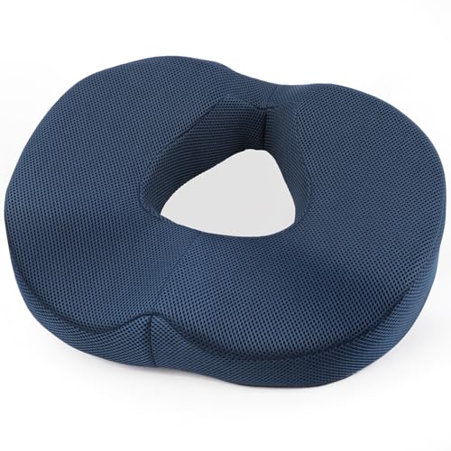 円座クッション 産後ママ用 ドーナツクッション 痔 低反発 穴あき 尾てい骨が痛くならない 丸型 通気性..