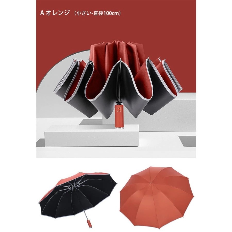 傘 レディース メンズ 梅雨対策 耐風 ワンタッチ 新品 大きめ 10本骨 丈夫 折りたたみ傘 自動(4)