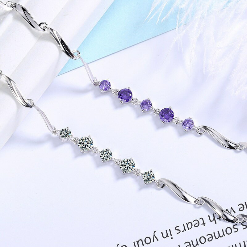 ブレスレットシルバーブレスレット 韓国語版名入れ女性用ブレスレット アクセサリー