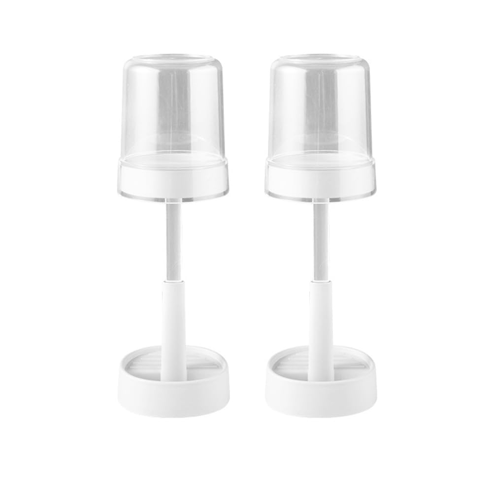 カップ蓋付きの歯ブラシホルダー、電動歯ブラシと従来の歯ブラシに適しています、白、取り付け簡単