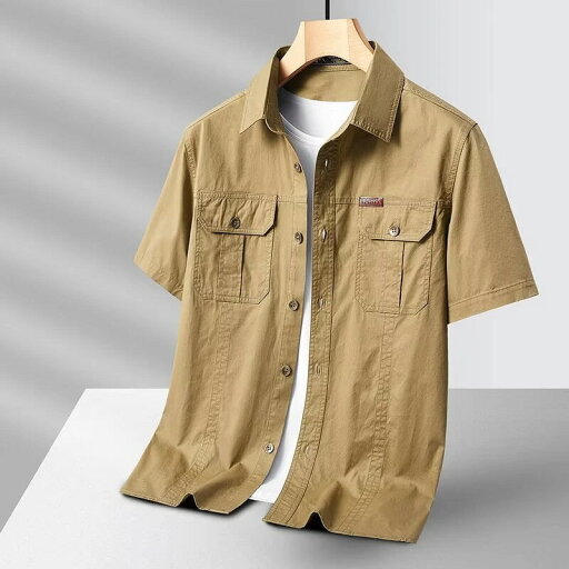 メンズファッションシャツ、夏用作業服、半袖シャツ、メンズ軽量ジャケット、シャツ メンズファッションシャツ、夏用作業服、半袖シャツ、メンズ軽量ジャケット、シャツ