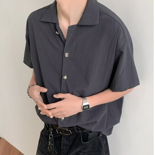 メンズファッション シャツ 通勤 半袖シャツ 夏 カジュアル 五分袖 ブラウス シャツ ジャケット メンズファッション シャツ 通勤 半袖シャツ 夏 カジュアル 五分袖 ブラウス シャツ ジャケット