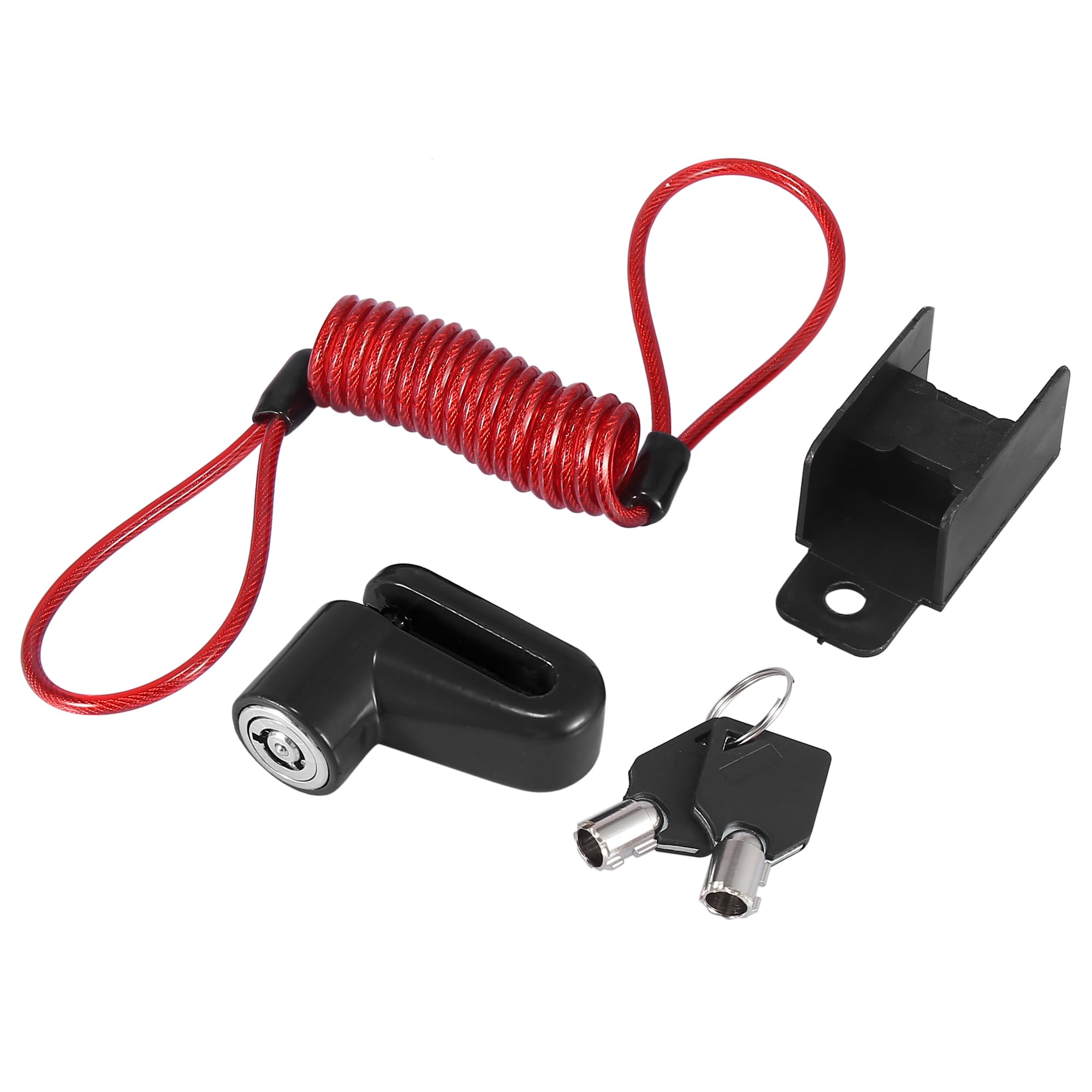 ユニバーサルディスクブレーキロック、マウンテンバイクとオートバイ用の盗難防止ホイールロック、黒と..