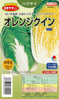 タキイ種苗 ハクサイ 白菜 オレンジクイン ペレット 5000粒