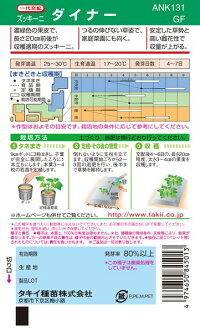 タキイ種苗 ズッキーニ ダイナー 500粒