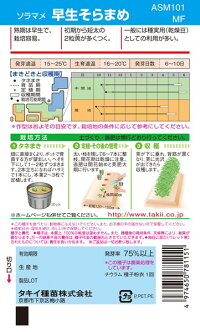 タキイ種苗 ソラマメ 早生そらまめ（ミンポー）1L