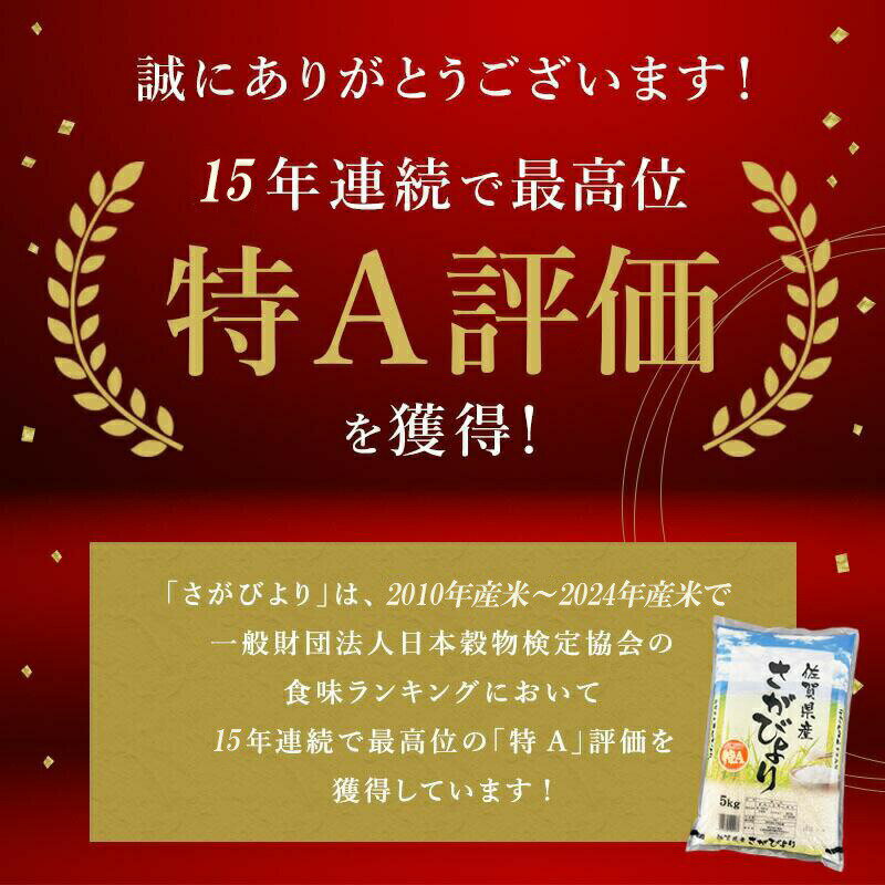 12年連続「特A 」受賞!! 佐賀県産のさがびより 食味ランキング 特A 九州自慢のお米です！　【新米 令和7年度産】 佐賀県産 さがびより 10kg (5kg×2) 特A 1等米 種商 お米 米 ご飯 ごはん 白米 熟成米 国産 九州 佐賀 つやつや 美味しい 内祝い ギフト お祝い お歳暮 送料無料 令和7年産 7年産 2025年産