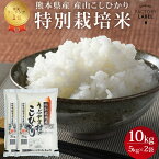 【熊本県産 産山こしひかり(特別栽培米) 5kg×2袋】 コシヒカリ 10kg (5kg x 2袋) 特別栽培米 送料無料 九州 お米 産山村お米 白米 精米 令和5年産 5年産 2023年産 熊本県産 阿蘇 阿蘇山 こしひかり お中元 御中元