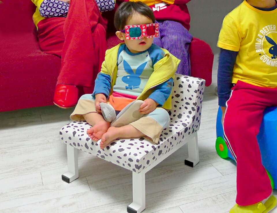 送料無料!子供椅子 ロンフレンチェア・パピー/ダルメシアン