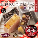【送料無料】★三種きんつば詰合せ 6個入<芋2・栗2・黒豆2...