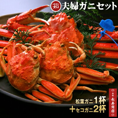 ★日本海産【ブランド松葉ガニ夫婦セット】【茹】松葉ガニ800g1杯&セコガニ2杯【夫婦蟹セット】【松葉ガニセット】【ブランドガニ】【せこがに】【めおとセット】【せいこがに】【松葉がに】【松葉かに】【かにはん】【ブランド 蟹】