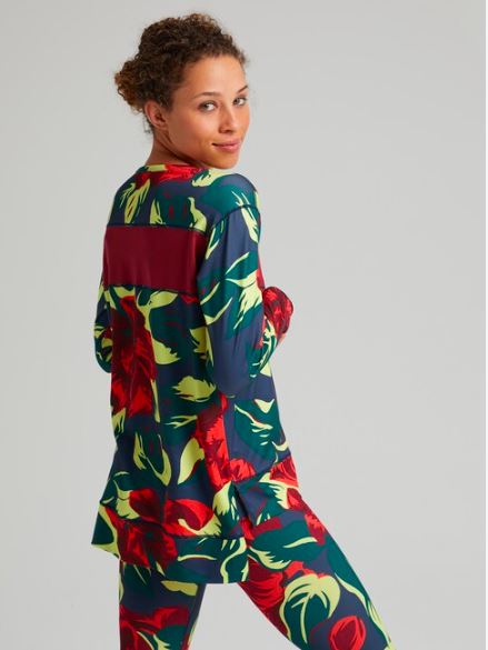 BURTON(�С��ȥ�) W LAROSA SHIRT Hibiscus Pink Oversized Floral 21FW