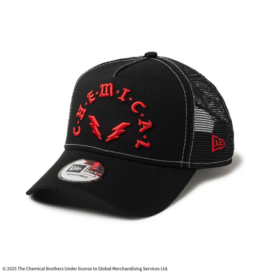 NEW ERA(ニューエラ) 9FORTY A-Frame トラッカー The Chemical Brothers C-H-E-M-I-C-A-L ブラック 14457347 ニューエラ キャップ トラッカー 940AFTR TCB c-h-em-i-c-a-l BLK REDザ・ケミカルブラザーズコレクション