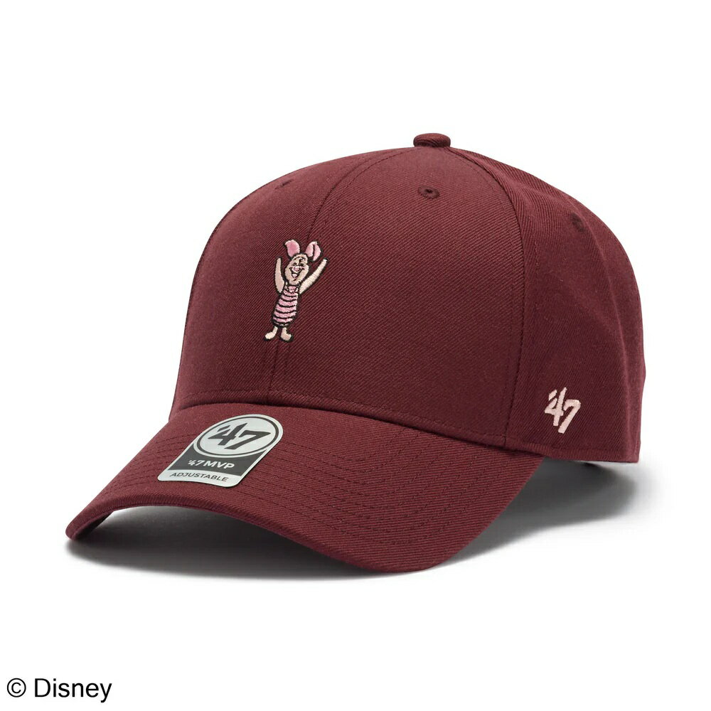 Rakuten - ’47(フォーティーセブン)MVP(エムブイピー )Disney ディズニー ピグレット ダークマルーン14865126 キャップ ディズニーコレクション MVP-DIS-PIGL-STA1-WB-WHITE