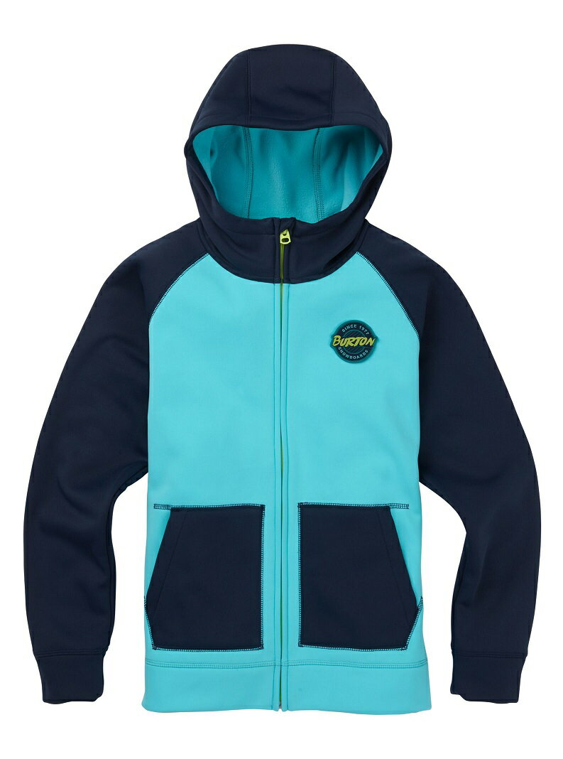 Boys 039 子供用 Burton Crown Bonded Full-Zip Hoodie2020FW Blue Cura ao