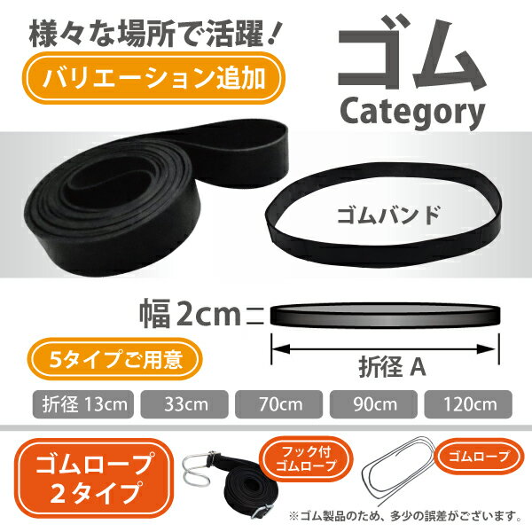 トラックシート用ゴムバンド 幅20mm × 折径 1200mm (1100〜1300mm) リング 3