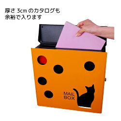【郵便ポスト壁付け郵便ポスト壁掛け】EUROデザイナーズポストMB5104ねこ・猫・CAT郵便受けポスト