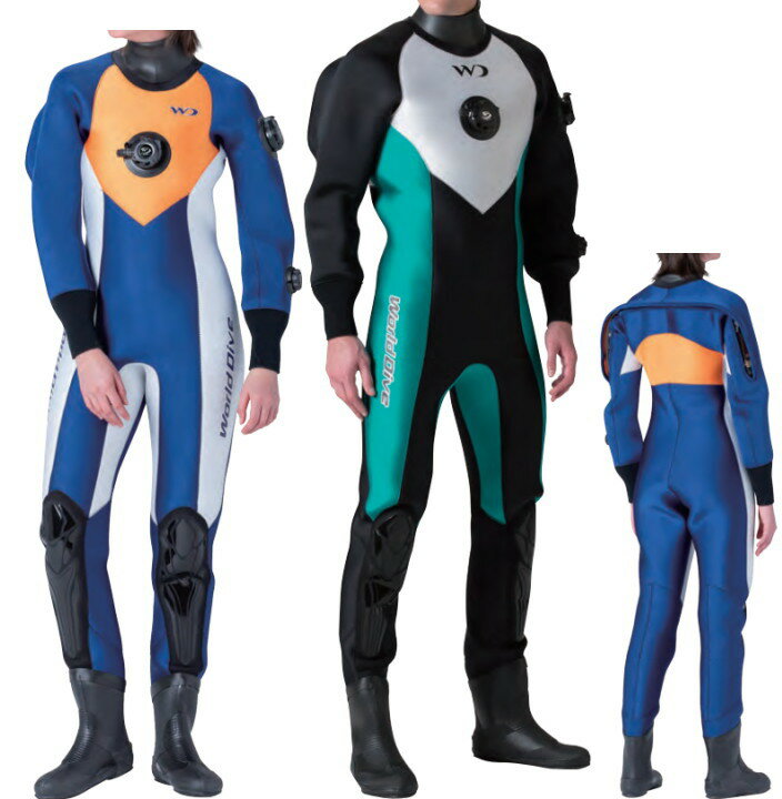 ワールドダイブ ドライスーツ ZE19 3.5mm*マルチエラステックス*発熱起毛保温素材*既成サイズ*アンクルウエイトプレゼント!