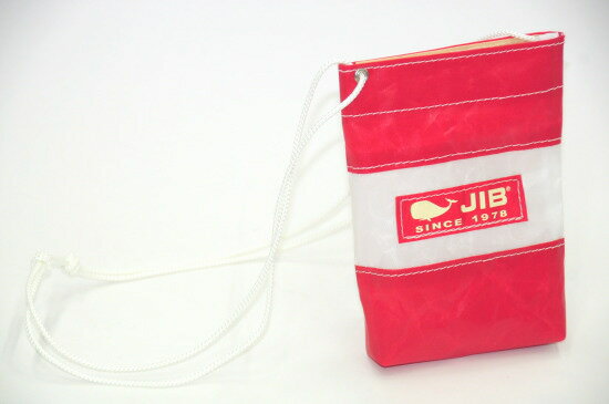 JIB バリットポシェットS　BPS20レッド×レッドホワイトショルダーロープ付W12×H16×D2.5cm