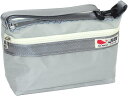 JIB ハンドルポーチM HPOM グレー×ブルーステッチ23.5×15×7cm HPOM58