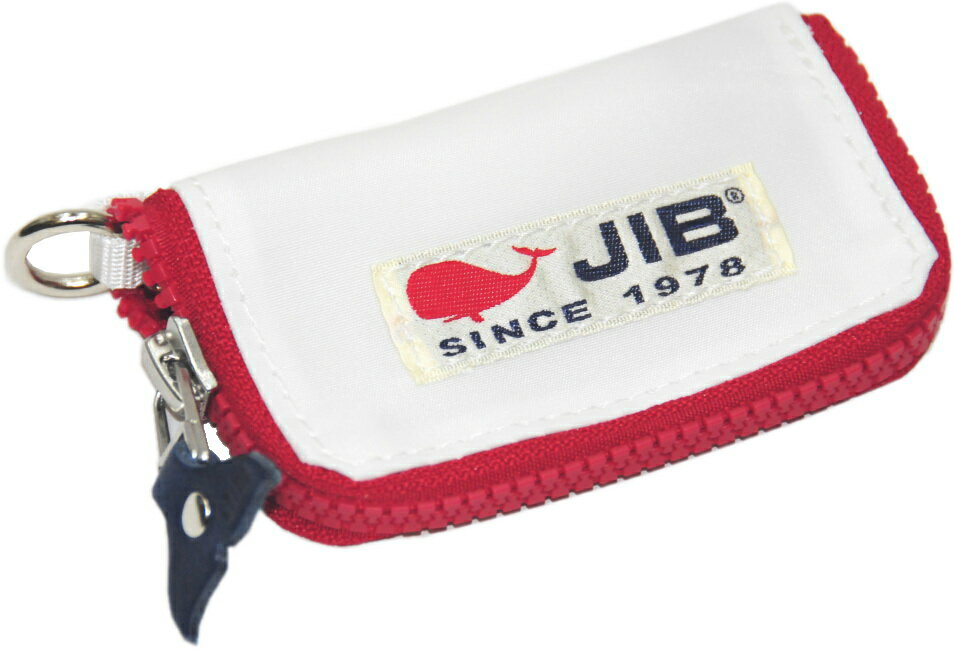 JIB キーケース KCC ホワイト×レッド／ネイビーしっぽ　KCC68