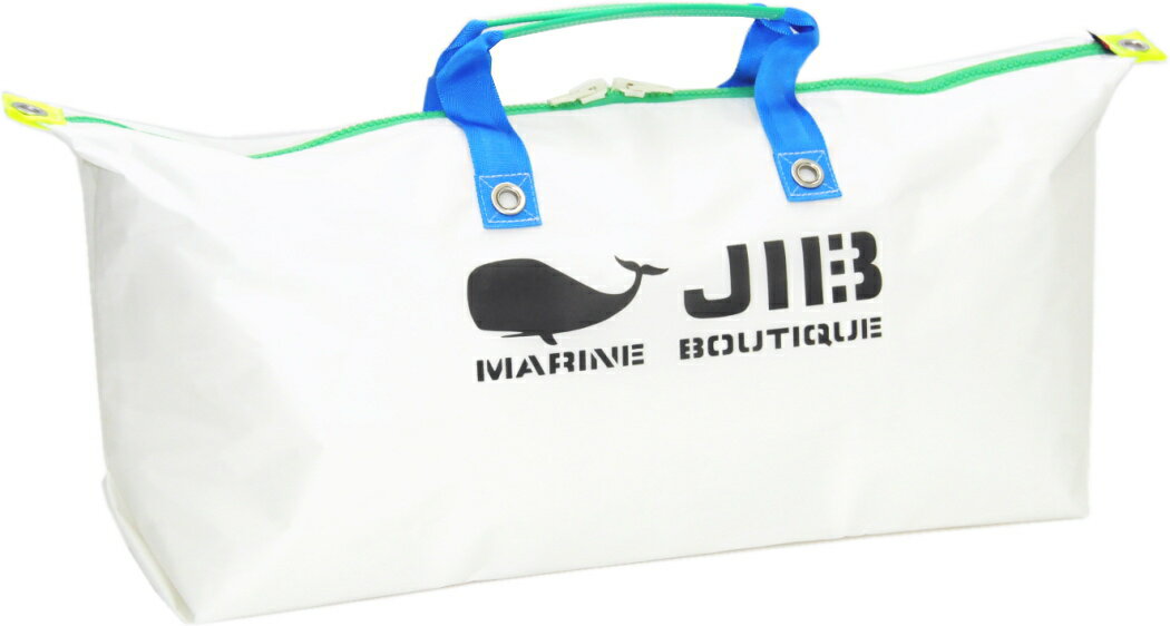 JIB テニスバッグ TN ホワイト ブルーハンドル75 36 18cm3つ仕切りの吊り下げポケット付き TN158
