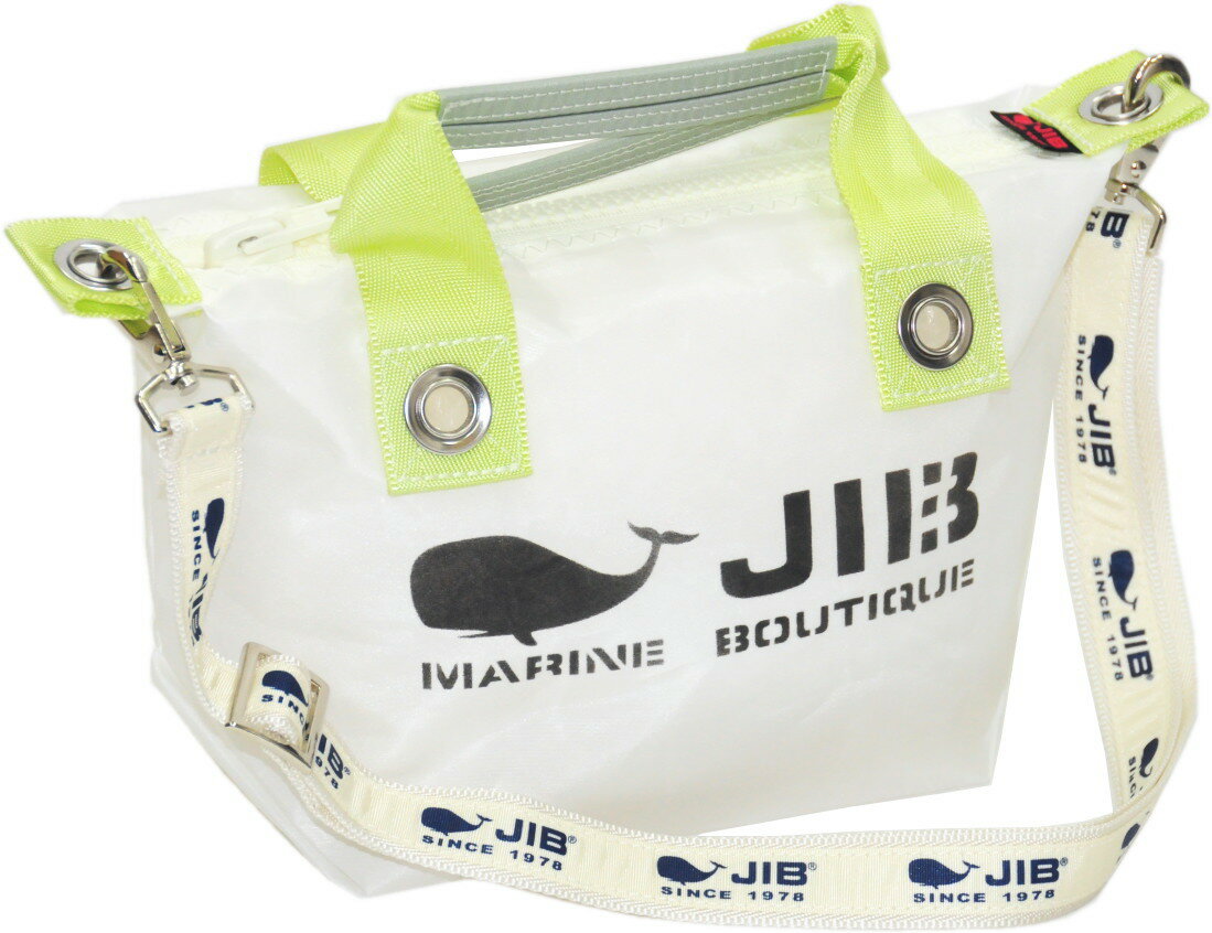JIB セット販売　FTSS ファスナートートSS ホワイト×ライムグリーン ＋ 25mm幅ロゴショルダーベルト　FTSS76