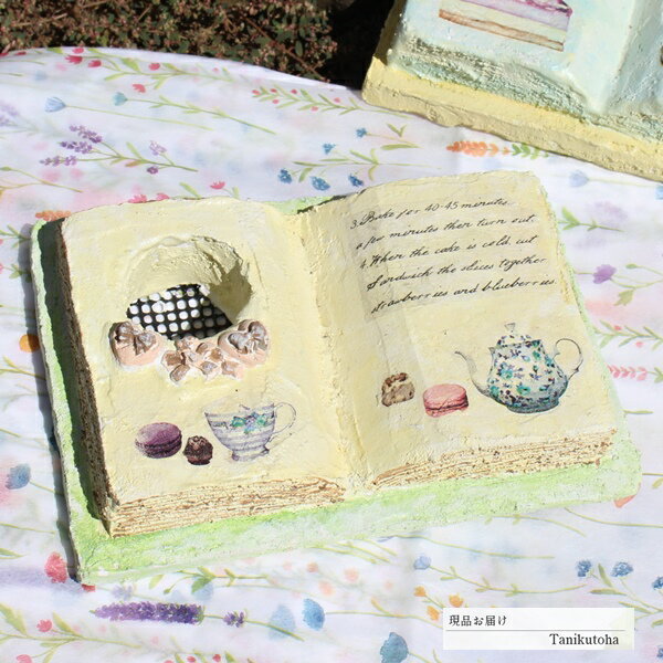 ブック鉢 ティーカップ 送料無料 多肉永遠鉢 モルタル鉢 ギルドブック