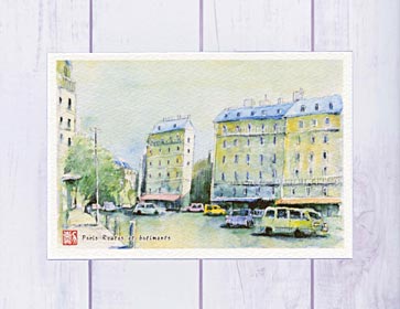 パリ 街路と建物 ( ヨーロッパ 車 行