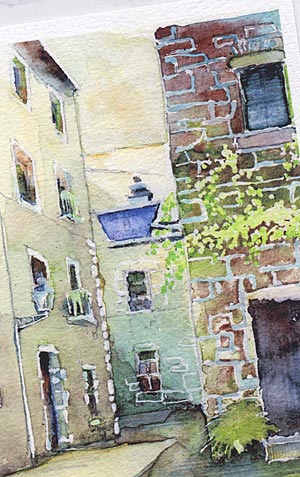 ペンシオ・ベルミロール [ スペイン ジローナ ]( ペンション ホテル ノスタルジック ヨーロッパ インテリア アート 水彩画 風景画 )★当店オリジナル★