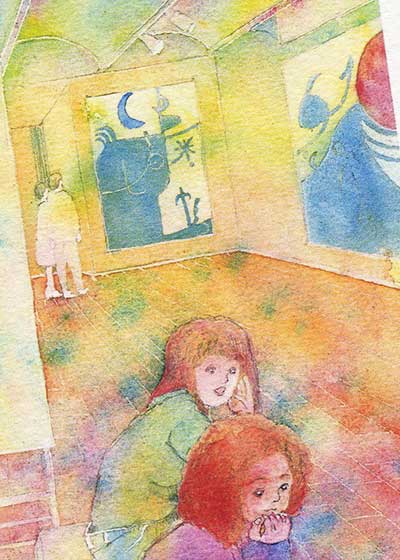 ミロ美術館 [ スペイン バルセロナ ] ( ヨーロッパ 美術館 展示室 絵画 女の子 カラフル メルヘン ファンタジー 水彩画 風景画 人物画 )★当店オリジナル★