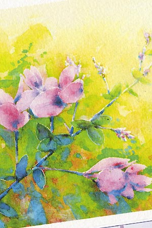 ハギ [ 萩 ] ( 夏 秋 花 はぎ 秋の七草 水彩画 風景画 ) ★当店オリジナル★