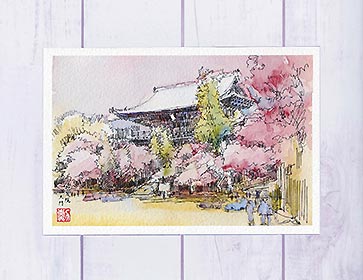 知恩院 三門 [ 京都の桜 ] ( 春 さく