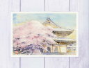 南禅寺 法堂 [ 京都の桜 ]( 春 さくら 社寺仏閣 和風 水彩画 風景画 )★当店オリジナル★