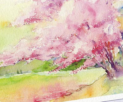 広沢池 [ 京都の桜 ] ( 春 嵯峨 嵐山 池 水面 和風 水彩画 風景画 )★当店オリジナル★