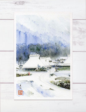 美山町 [ 雪景色 ] ( 冬 かやぶき屋根