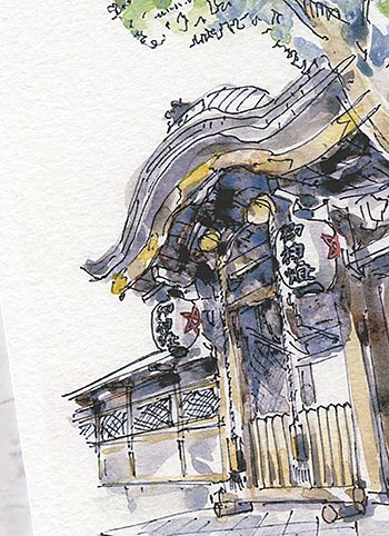 晴明神社( 安倍晴明 本殿 神社仏閣 和風 水彩画 風景画 )★当店オリジナル★