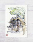 晴明神社( 安倍晴明 本殿 神社仏閣 和風 水彩画 風景画 )★当店オリジナル★