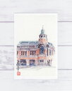 門司港 旧大阪商船ビル ( 近代建築 福岡 水彩画 風景画 )★当店オリジナル★