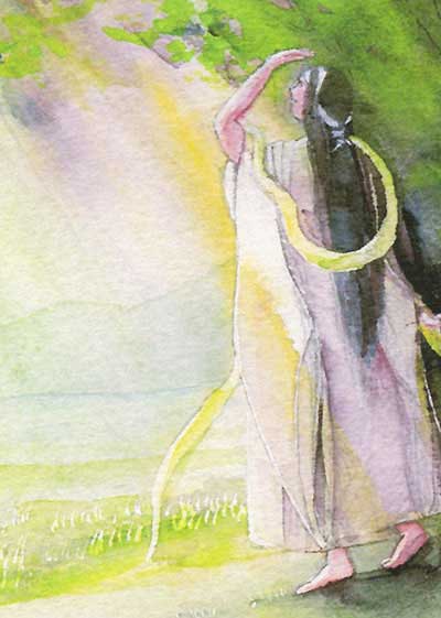 さしくにわかひめ [ 刺国若比売命 ] ( 高天原 差し込む光 水彩画 風景画 人物画 ) ★当店オリジナル★