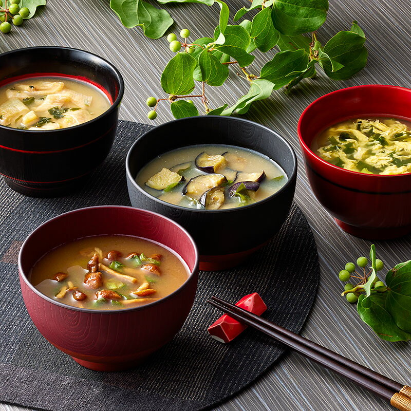 フリーズドライ 具材味わうおみそ汁&たまごスープ HDN-252 送料無料 味噌汁 なす ...