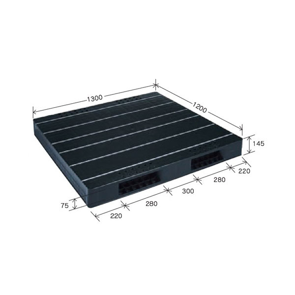 岐阜プラスチック工業 プラスチックパレット JCK-R2 120130 1200×1300×145mm 両面二方差し【北海道 沖縄 離島は配送不可】