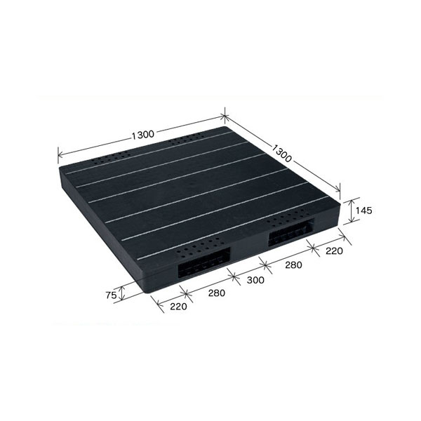 岐阜プラスチック工業 プラスチックパレット JCK-R2 130130 1300×1300×145mm 両面二方差し【北海道 沖縄 離島は配送不可】