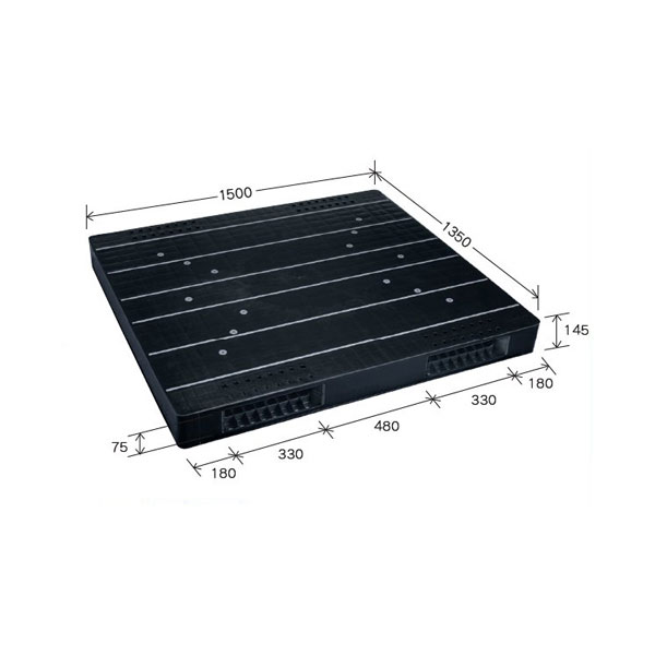 岐阜プラスチック工業 プラスチックパレット JCK-R2 135150 1350×1500×145mm 両面二方差し【北海道 沖縄 離島は配送不可】