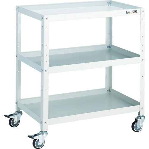 TRUSCO　ツールワゴン　ラビットワゴン　700X450　ウレタン車輪　ホワイト　RBW-873U W　1台（8183201）