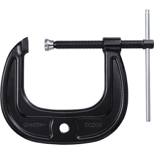 スーパー　シャコ万力(C型)強力ワイドタイプ　200mm　カチオン電着塗装　CC-200　1丁（1085565）