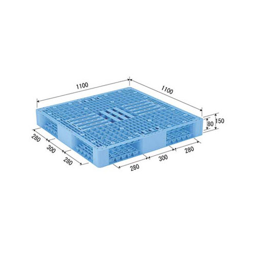 岐阜プラスチック工業 パレットJCK-R2・110120 両面二方差し 自動倉庫対応 ブラック 1点