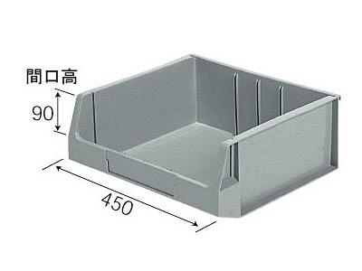 外寸(mm)：W400×D450×H175内寸(mm)：W379×D410×H167有効内寸(mm)：W330×D401×H161容量：22.3リットルカラー：ブルー・ライトグレー底面形状：-材質：PP圧縮荷重：-オプション：-嵌合商品：-使用例：-その他：許容荷重:25.0kg三甲・サンコー・SANKO