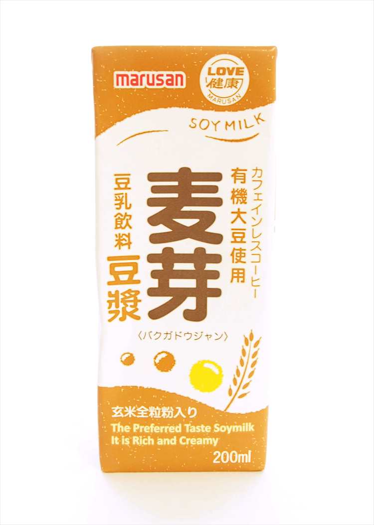 マルサン 麦芽豆漿（バクガドウジャン）(調整豆乳) 200ml×24本 1