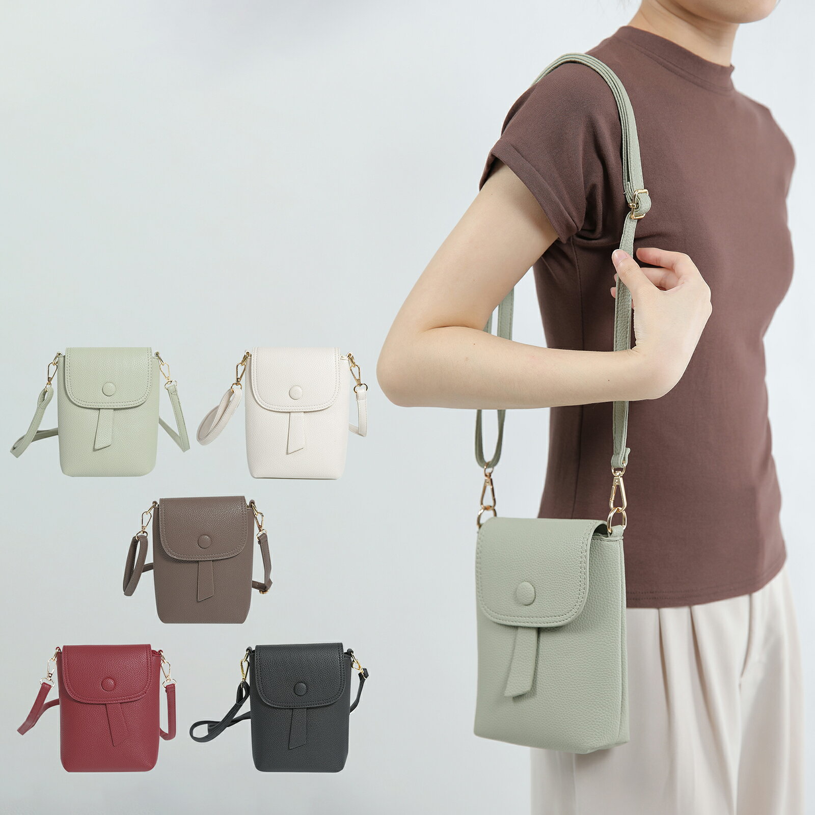 スマホポーチ スマホショルダー バッグ レディース スマホ ポシェット ミニポーチ ミニバッグ ショルダーバッグ 縦型 シンプル 肩掛け 斜めがけ 携帯 スマホバッグ お財布バッグ 小物入れ おしゃれ かわいい